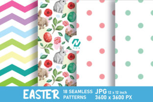 Easter Digital Paper Seamless Patterns Graphic by nesdigiart · Creative ...