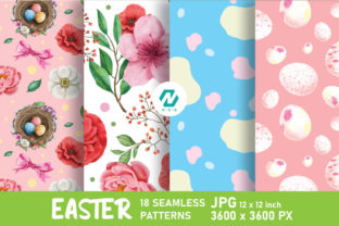Easter Digital Paper Seamless Patterns Graphic by nesdigiart · Creative ...