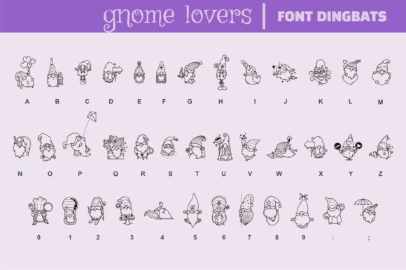 Gnome Lovers Font PNG with transparent background - Preview 1