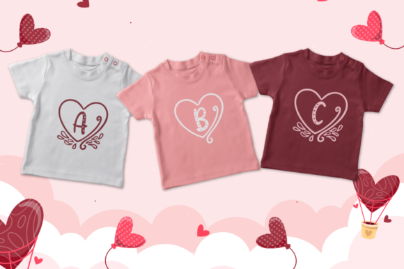 Hilani Heart Monogram Font - Preview 2