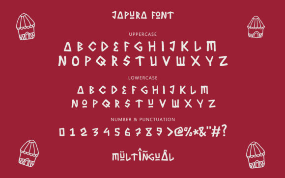 Japura Font PNG with transparent background - Preview 3