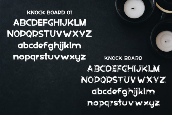 Knock Board Font PNG with transparent background - Preview 2