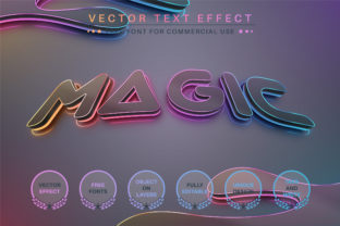 Magic Glow - Editable Text Effect Graphic by rwgusev · Creative Fabrica