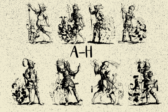 Medieval Warriors Font PNG with transparent background - Preview 1
