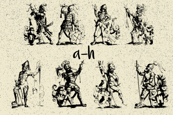 Medieval Warriors Font PNG with transparent background - Preview 5