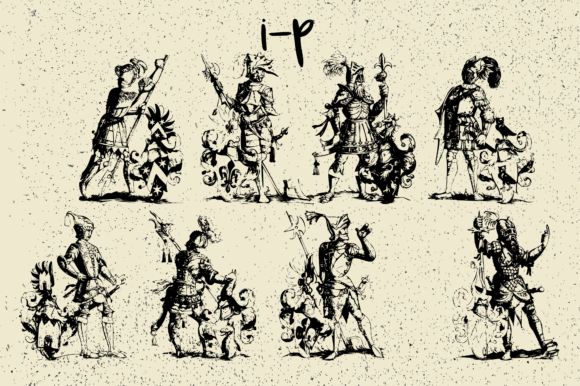 Medieval Warriors Font PNG with transparent background - Preview 6