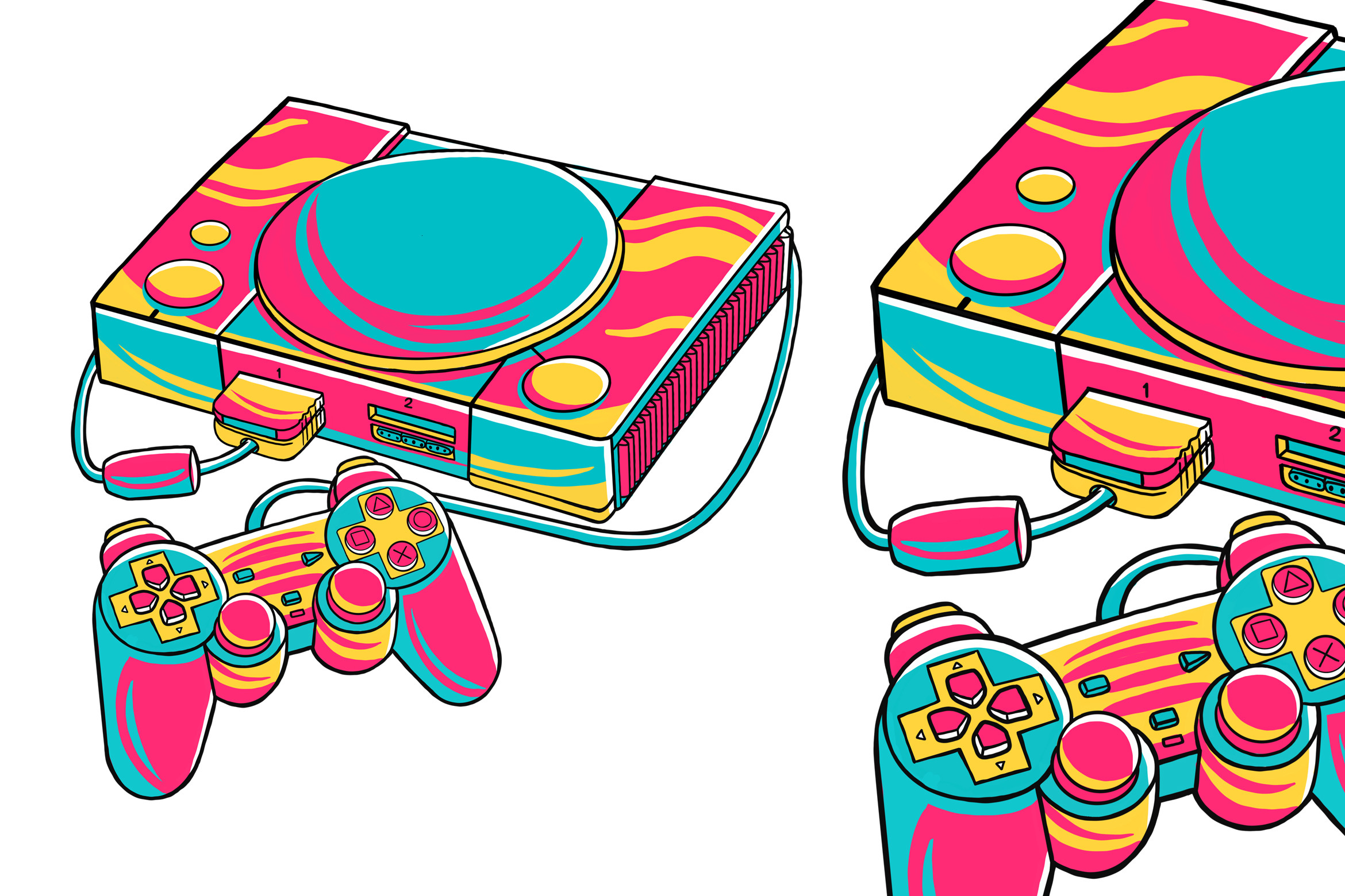 Playstation (90's Vibe) Vector Graphic by medzcreative · Creative