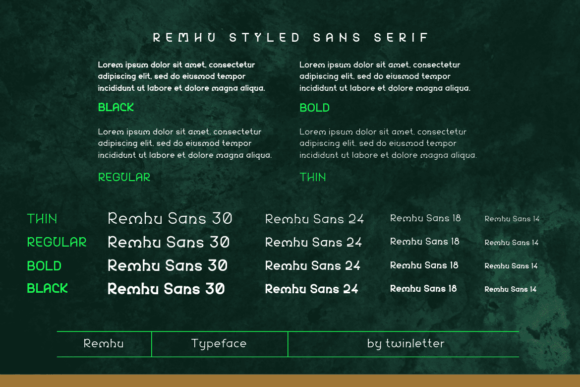 Remhu Font PNG with transparent background - Preview 1