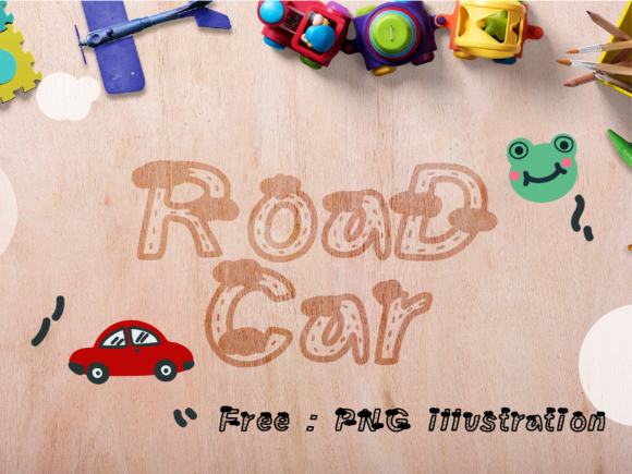 Road Cloudy Font PNG with transparent background - Preview 1