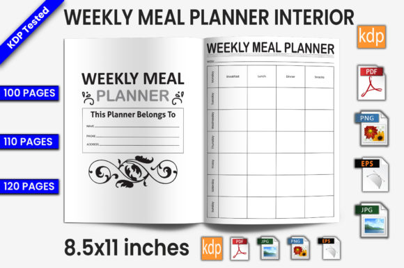 Weekly Meal Planner | KDP Interior