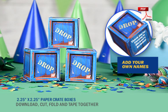 Game Party Military Supply Loot Drop Box Feestartikelen - 24-pack. Geweldig als Battle Royale-decoratie en geschenkzakken, verjaardagsactiviteiten met gamingthema en feestartikelen
