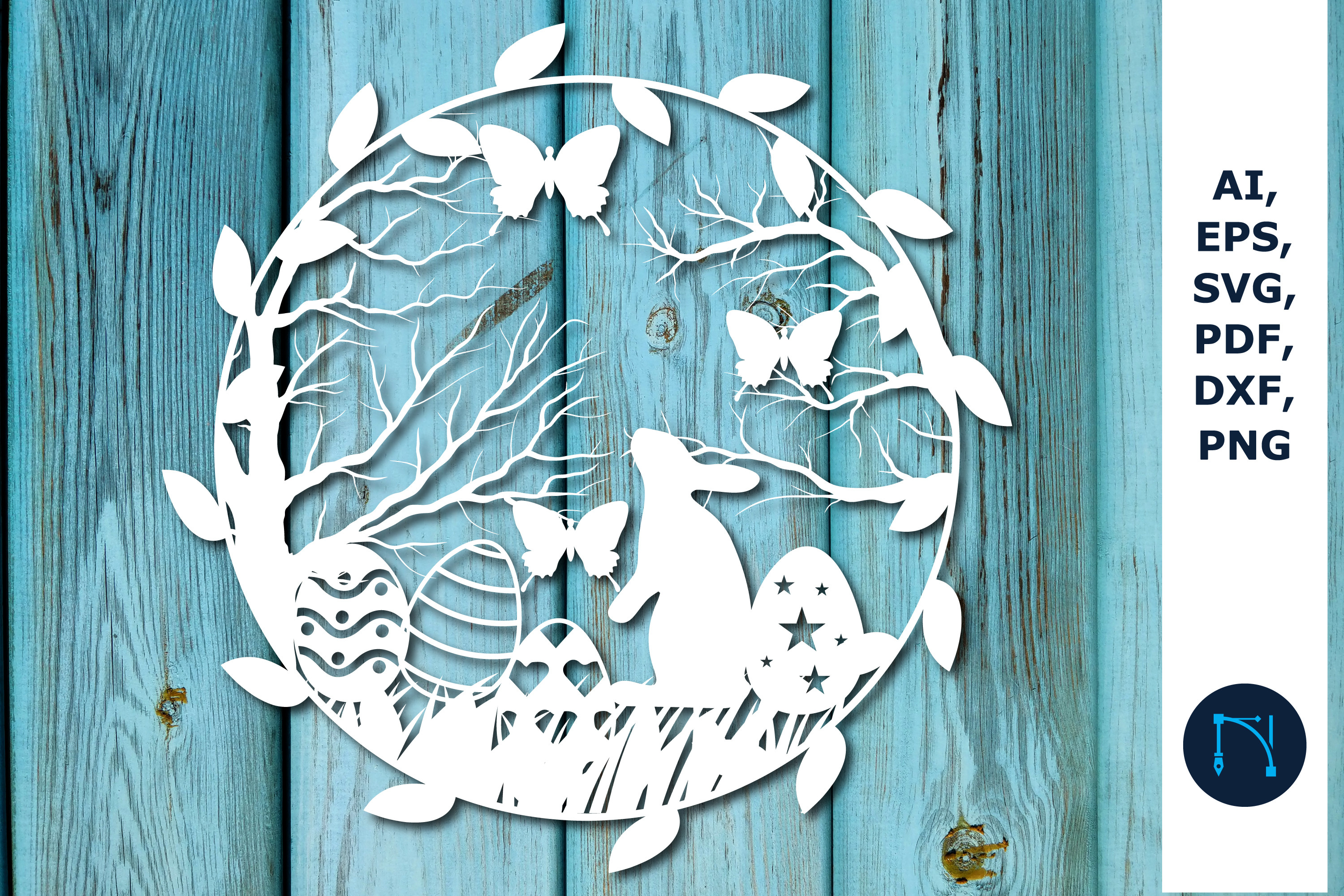 Easter Bunny Paper Cut Decor SVG Graphic by NGISED · Creative Fabrica