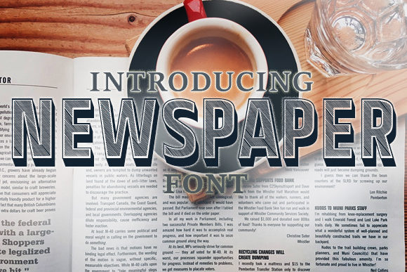 Newspaper Display Font By vladimirnikolic