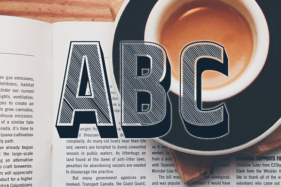 Newspaper Font PNG with transparent background - Preview 1