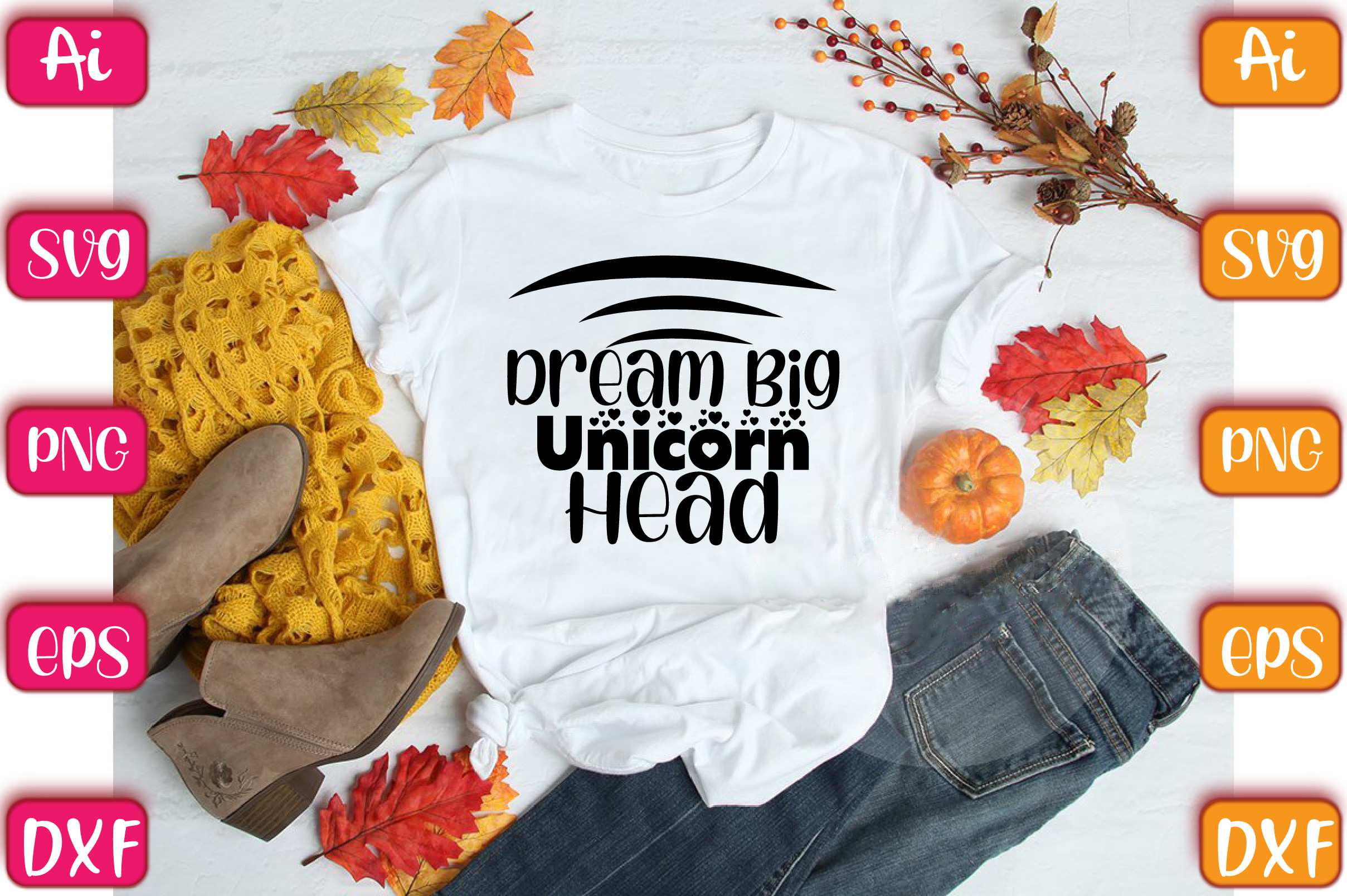 Dream Big – Unicorn Head Graphic by DUNE WOOD · Creative Fabrica