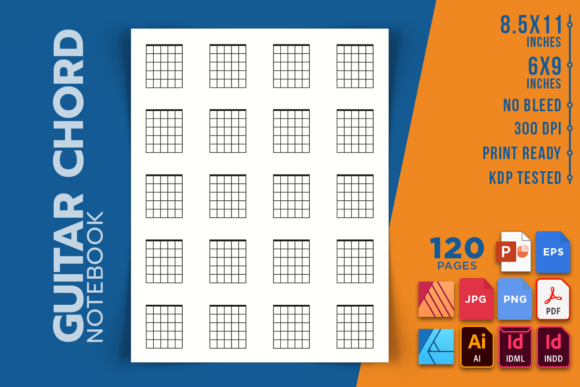 Guitar Chord Notebook Graphic KDP Interiors By RenatoRi Designs