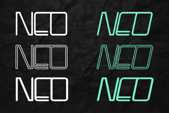 Neo Font PNG with transparent background - Preview 4
