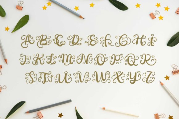 Nisha Monogram Font PNG with transparent background - Preview 3