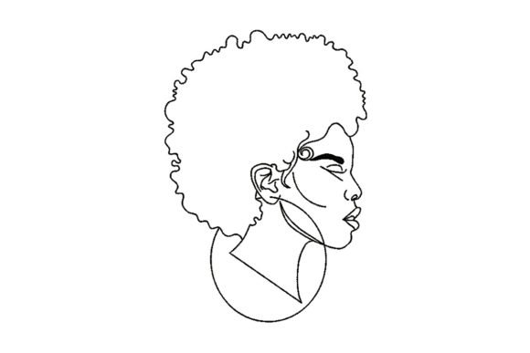 Afro Woman with Earring