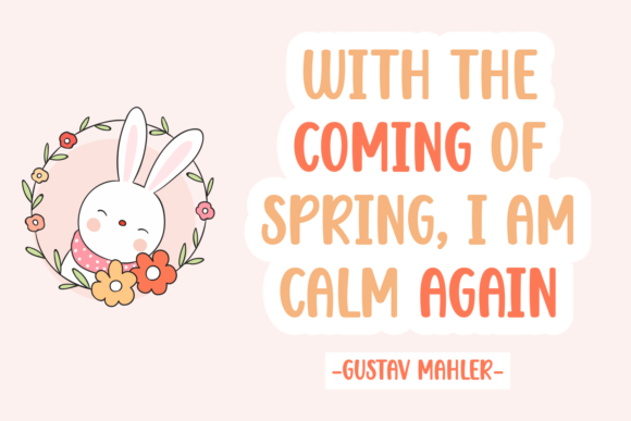 Cute Easter Bunny Font - Preview 1