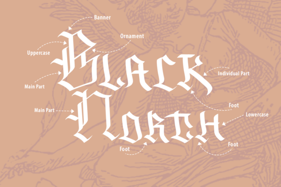 Dark Angel Font PNG with transparent background - Preview 1