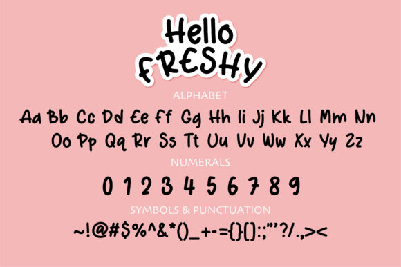 Hello Freshy Font PNG with transparent background - Preview 1