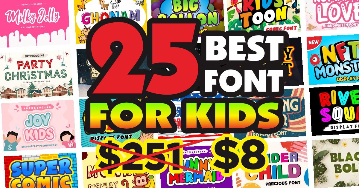 Kids Font Collection Bundle Bundle · Creative Fabrica font preview