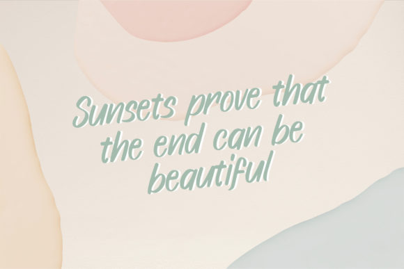 Peach Sunset Font PNG with transparent background - Preview 1