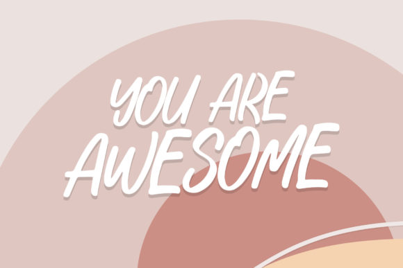 Peach Sunset Font PNG with transparent background - Preview 3