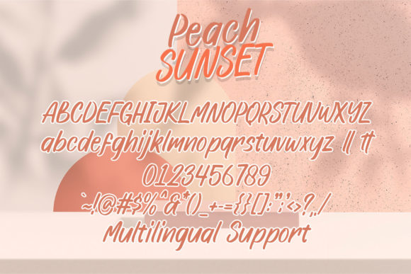 Peach Sunset Font PNG with transparent background - Preview 4
