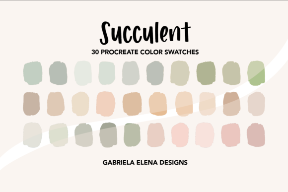 Succulent Procreate Color Palette Graphic by gabrielaelenadesigns   Creative Fabrica
