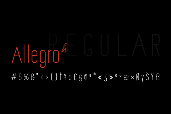 Allegro Sans Font - Preview 1
