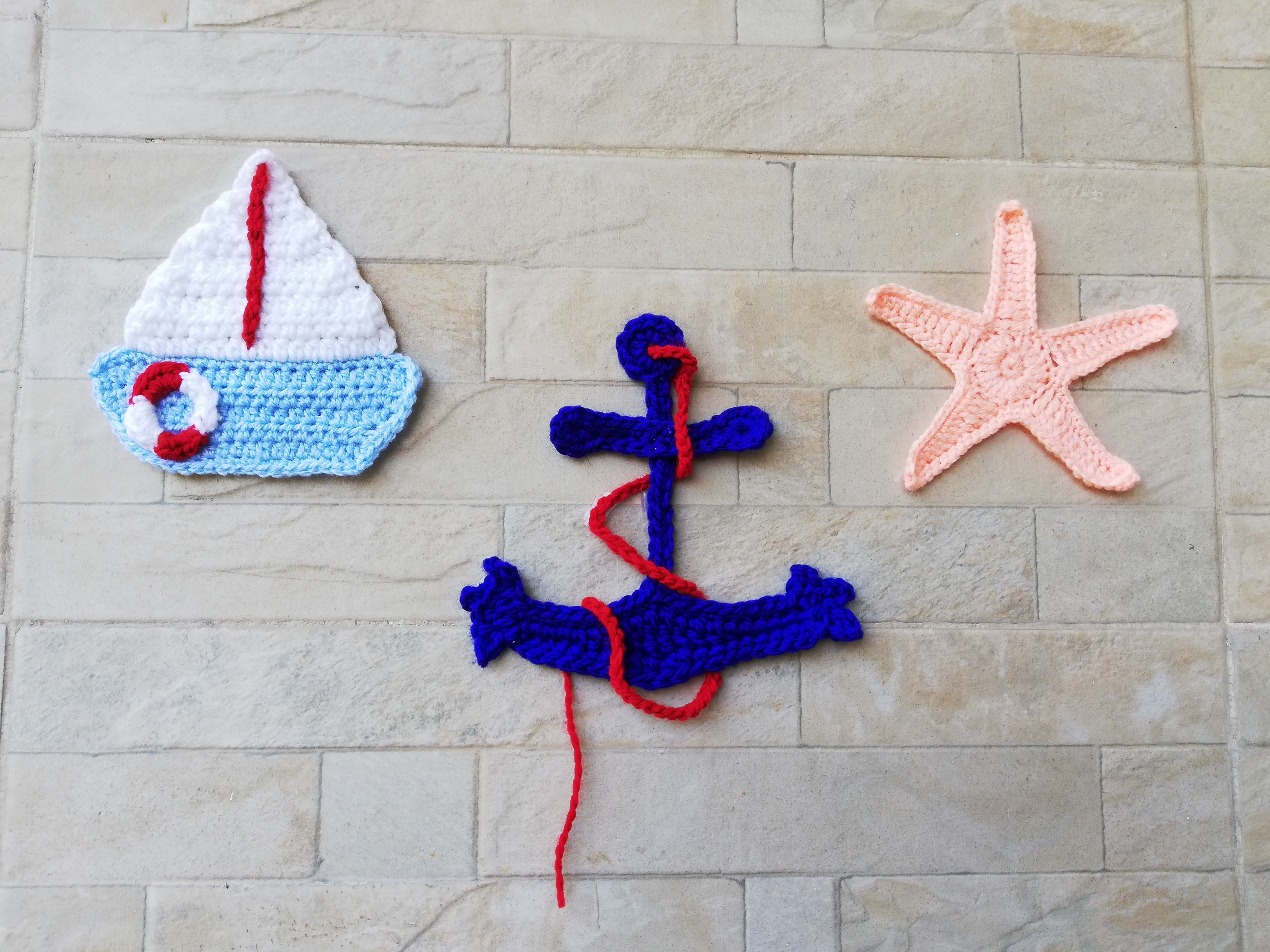 Sea Life Anchor, Boat & Star