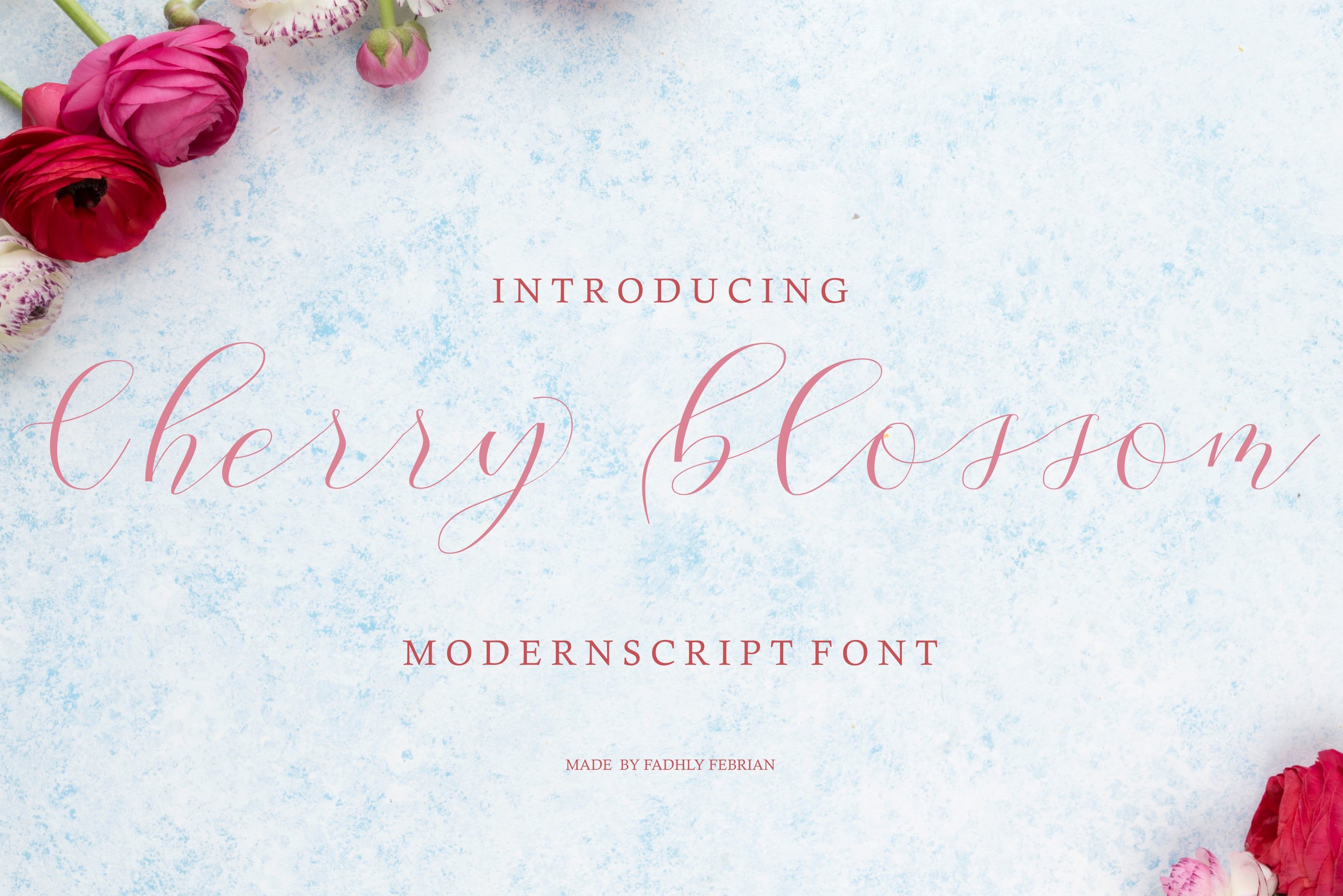 Cherry Blossom Script preview, romantic calligraphy font