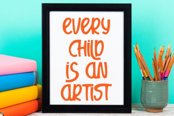 Child Krafter Font PNG with transparent background - Preview 2