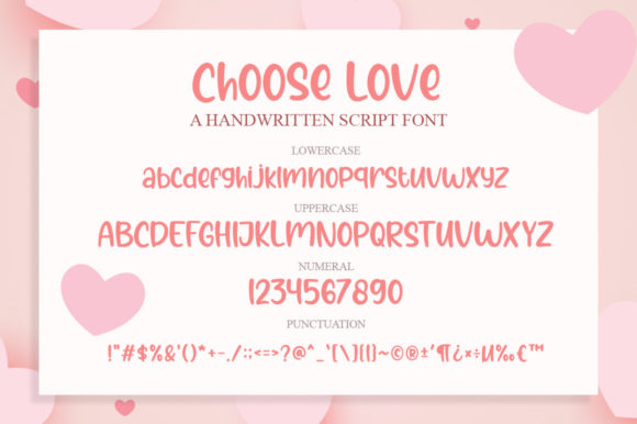 Choose Love Font PNG with transparent background - Preview 5