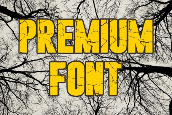 Cracked Bold Font PNG with transparent background - Preview 2
