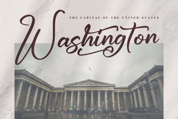 Jhoey Washington Font PNG with transparent background - Preview 1