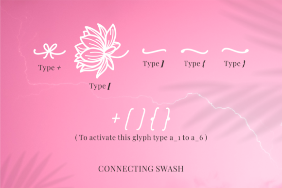 Lilya Birth Flower Font PNG with transparent background - Preview 5