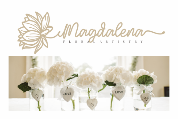 Lilya Birth Flower Font PNG with transparent background - Preview 6