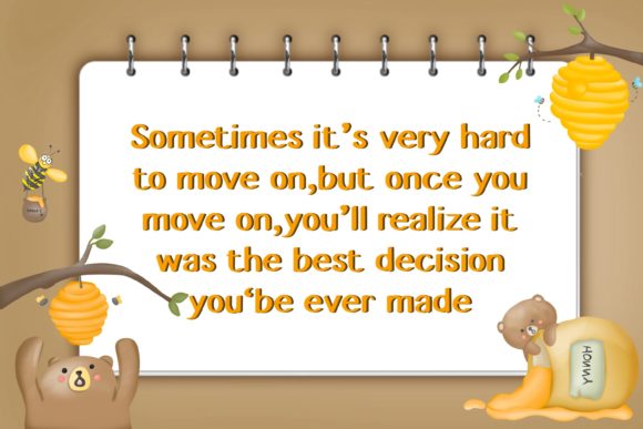 Line Enjoy Font PNG with transparent background - Preview 2