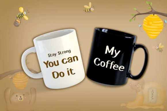 Line Enjoy Font PNG with transparent background - Preview 3