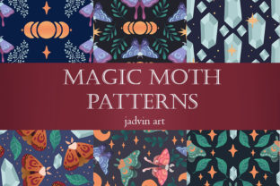 Magic Moth Patterns Graphic by jadvin art · Creative Fabrica