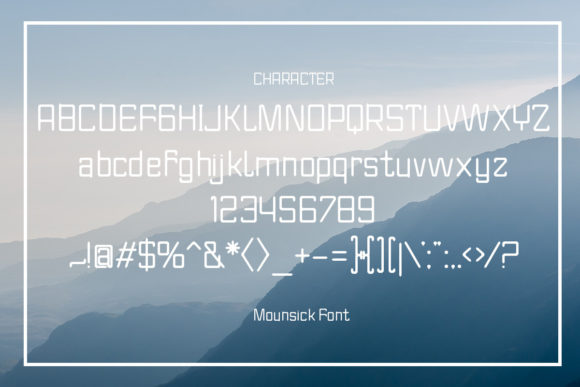 Mountsick Font PNG with transparent background - Preview 2