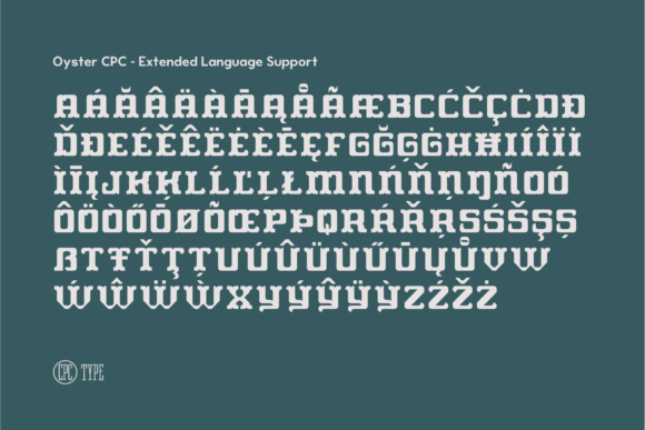 Oyster CPC Font PNG with transparent background - Preview 2