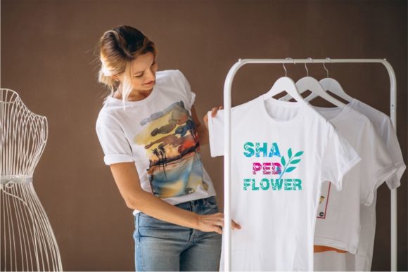 Shaped Flower Font PNG with transparent background - Preview 3