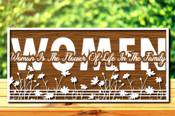 Women Family Sing Laser Cut Multilayer Laser Cutting By SVG HUB