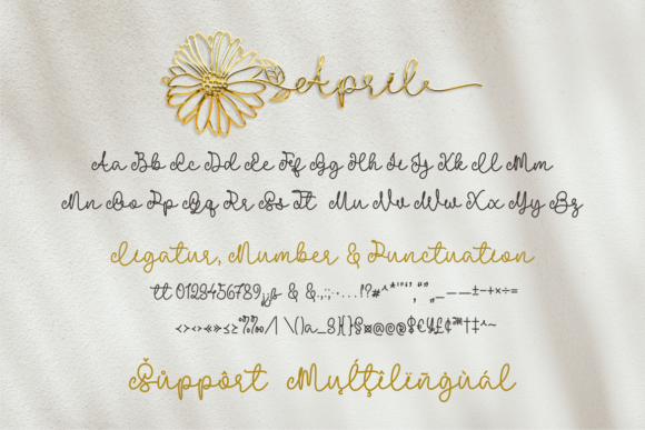 April Birth Flower Font - Preview 5