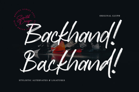 Backhand Font - Preview 1