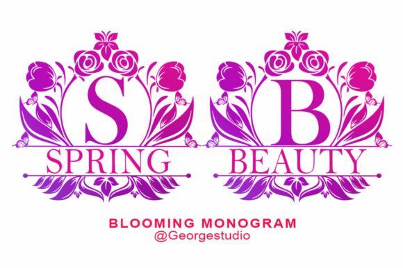 Blooming Monogram Font - Preview 1